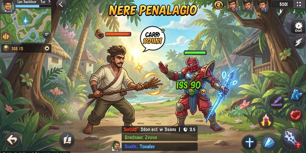 Tampilan level pertama yang penuh warna dan menantang.
