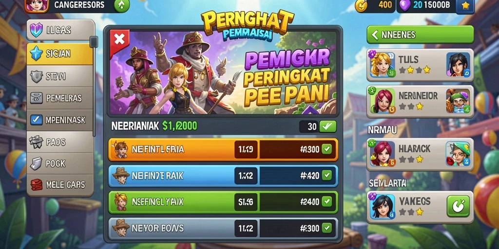 Tampilan awal permainan yang menarik.