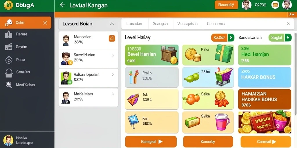 Tampilan awal game dengan karakter utama.