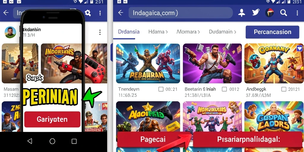 Tangkapan layar menunjukkan karakter utama dalam petualangan.