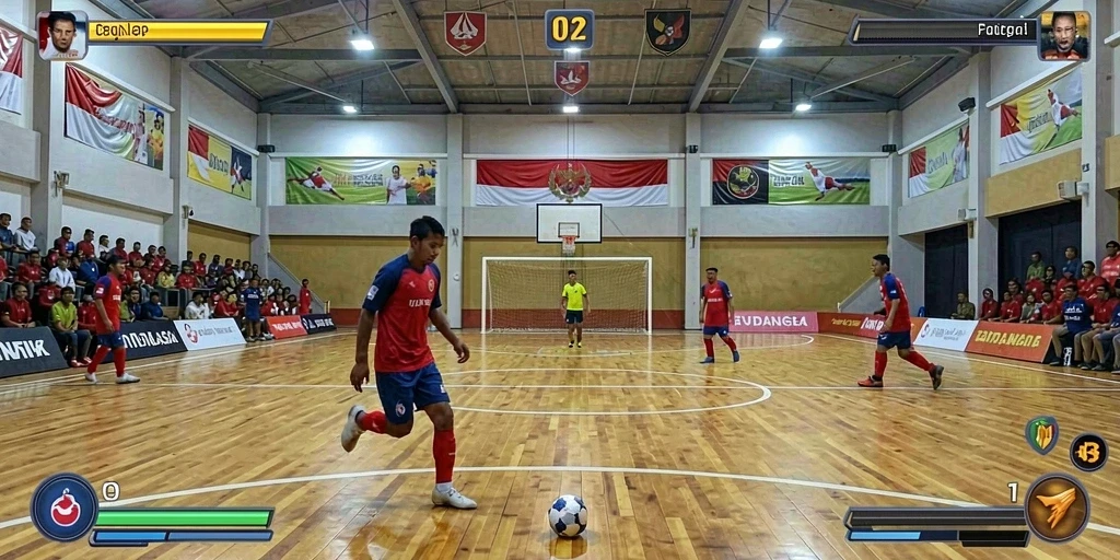 Screenshot pertama menunjukkan karakter utama dalam aksi.